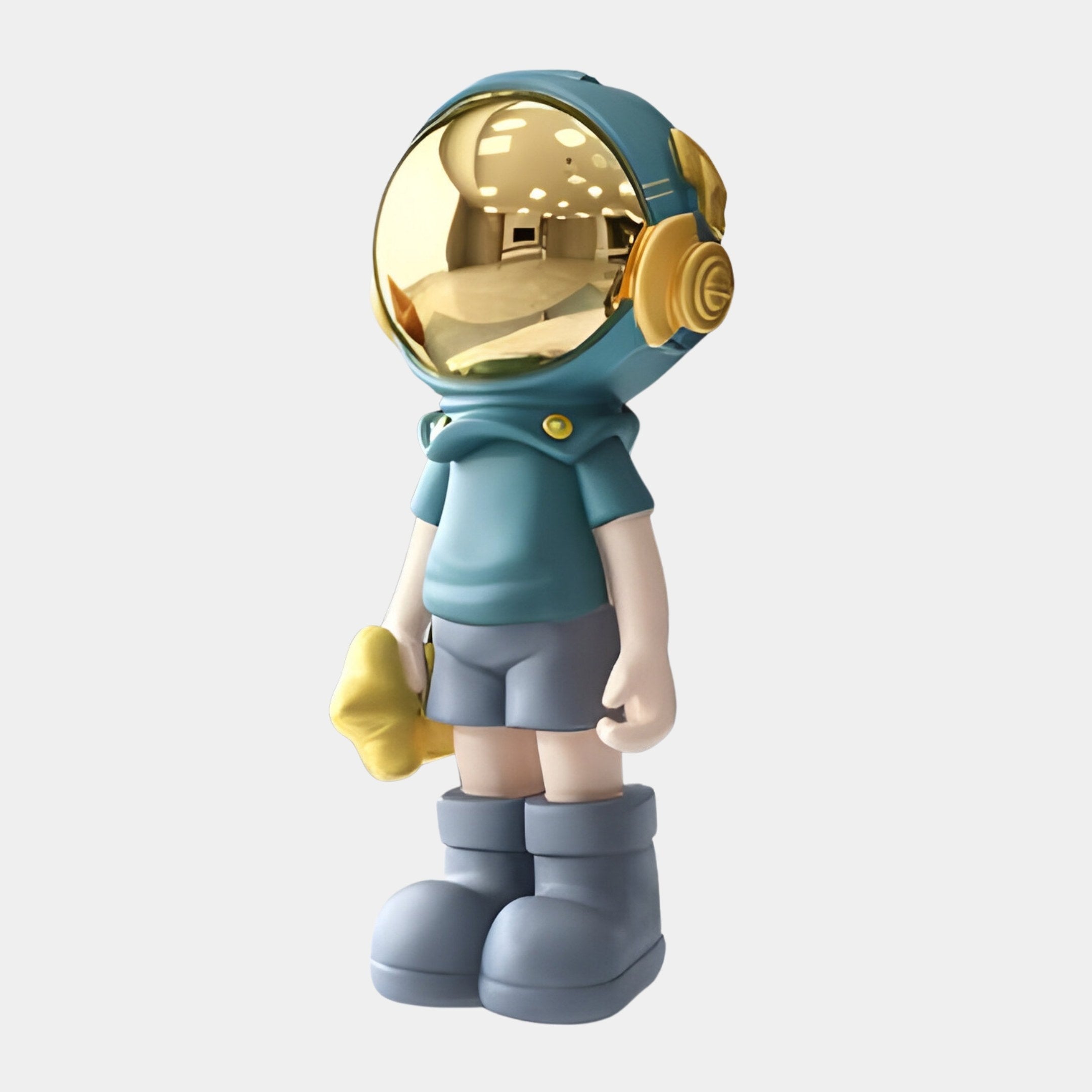 Kleine Galaktische Blaue Astronautenfreund Figur - 36 cm