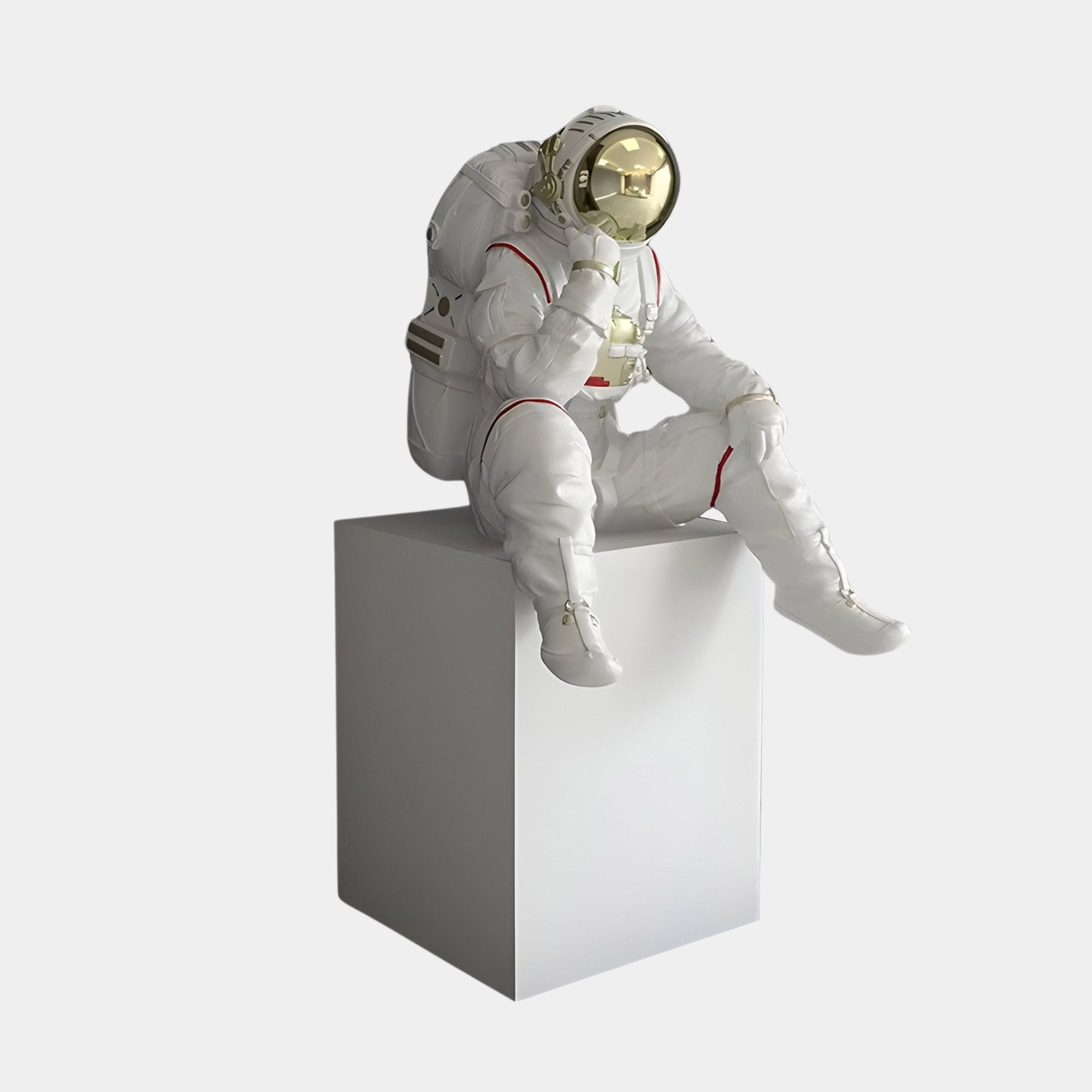 Kleine Nova Weiße Astronaut Denker Skulptur - 65cm
