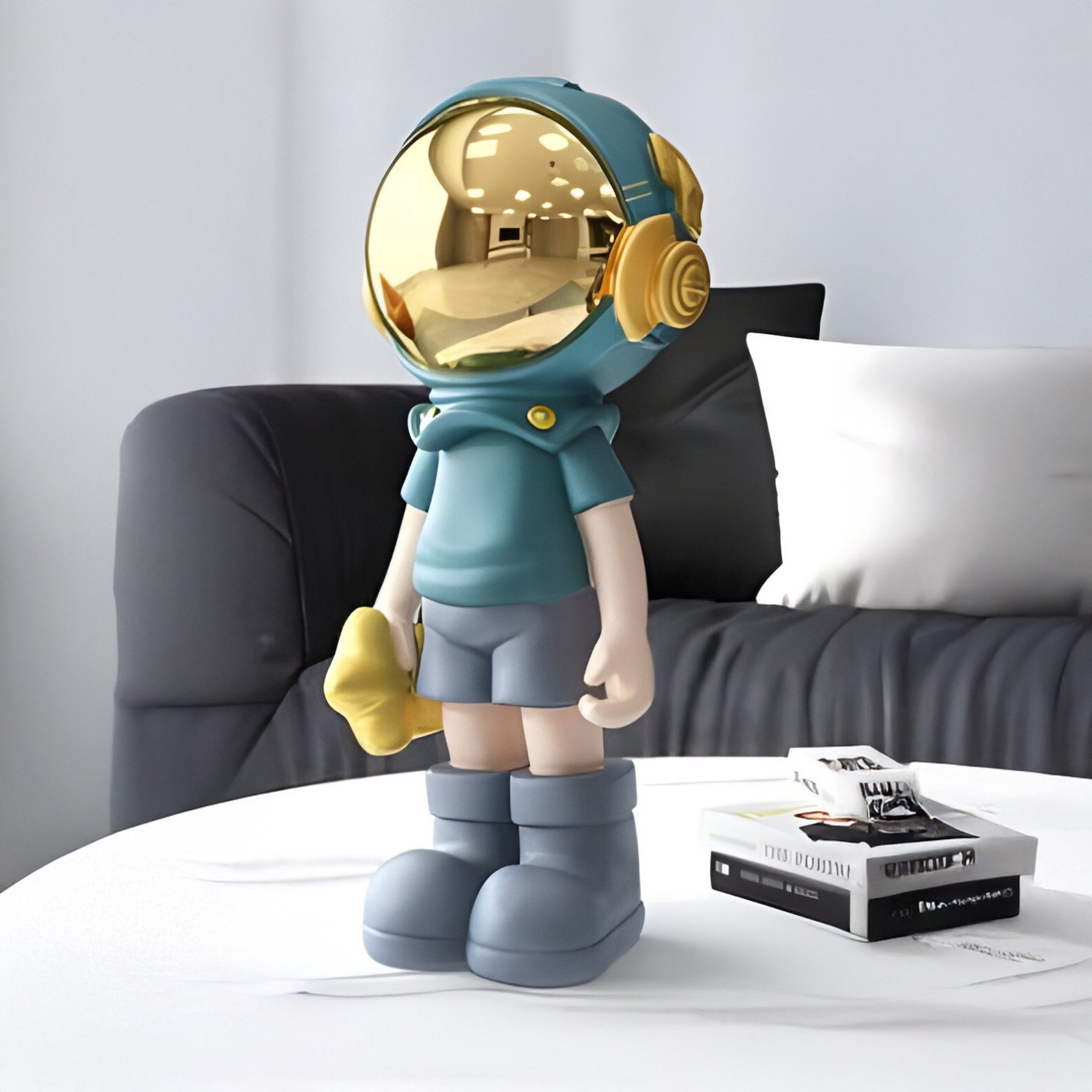 Kleine Galaktische Blaue Astronautenfreund Figur - 36 cm